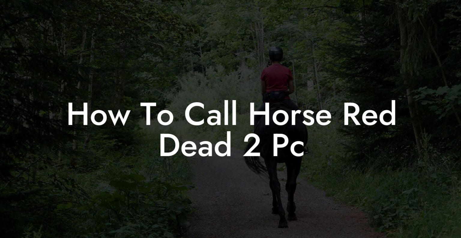 how do you call your horse in rdr2 pc
