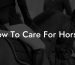 How To Care For Horses