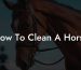 How To Clean A Horse
