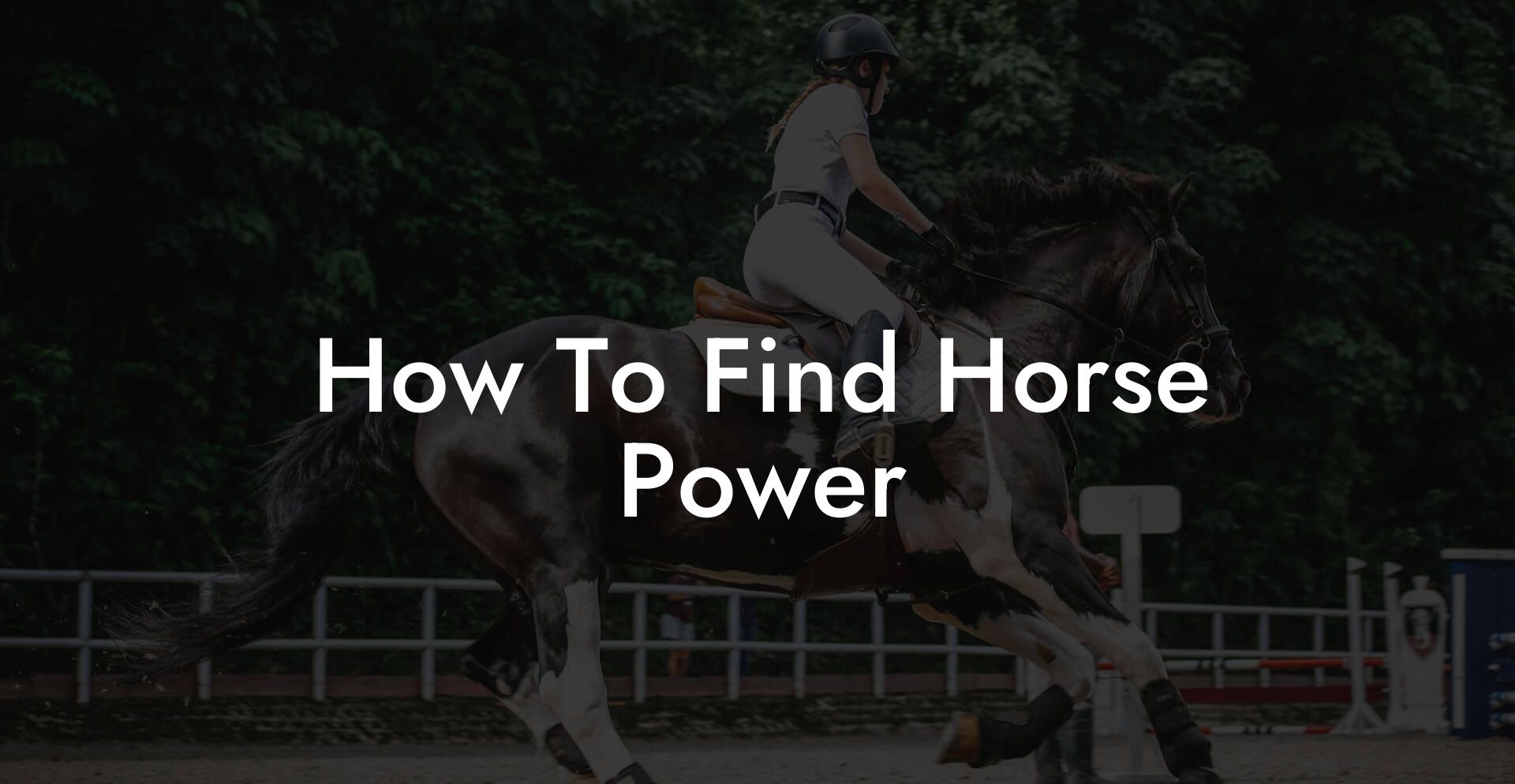 How To Find Horse Power