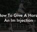 How To Give A Horse An Im Injection