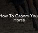 How To Groom Your Horse
