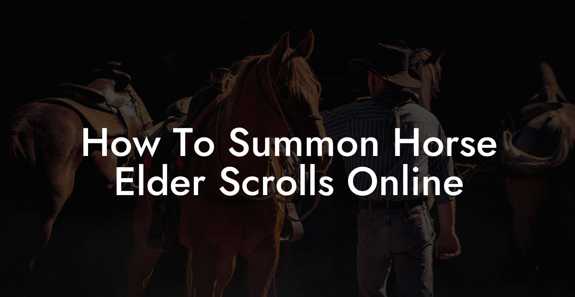 How To Summon Horse Elder Scrolls Online