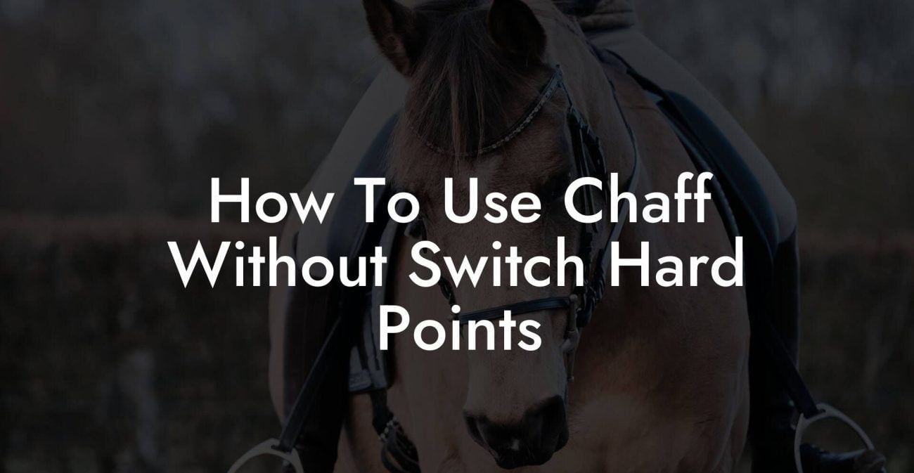 How To Use Chaff Without Switch Hard Points