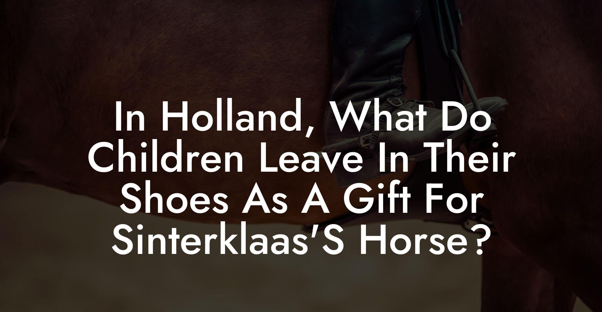 In Holland, What Do Children Leave In Their Shoes As A Gift For Sinterklaas'S Horse?