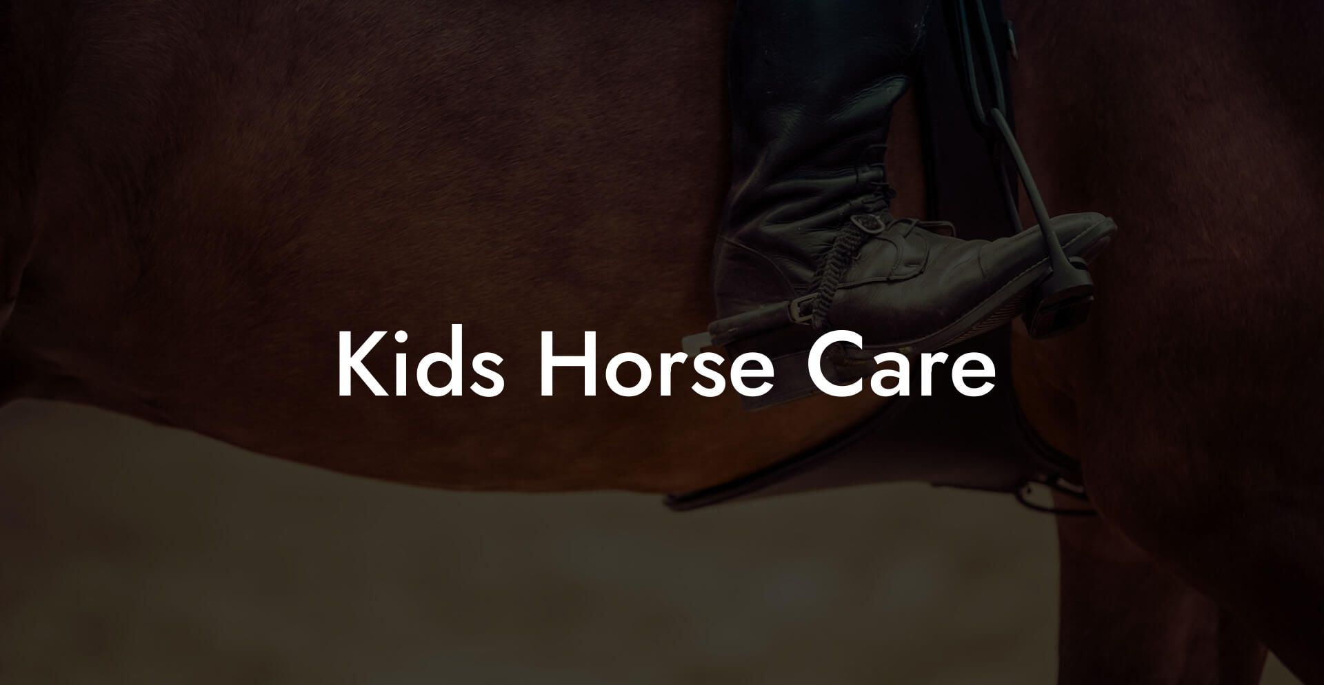 Kids Horse Care
