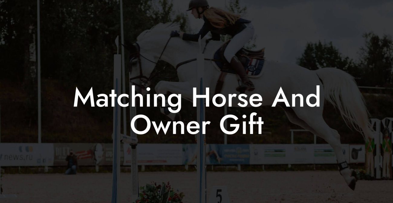 Matching Horse And Owner Gift