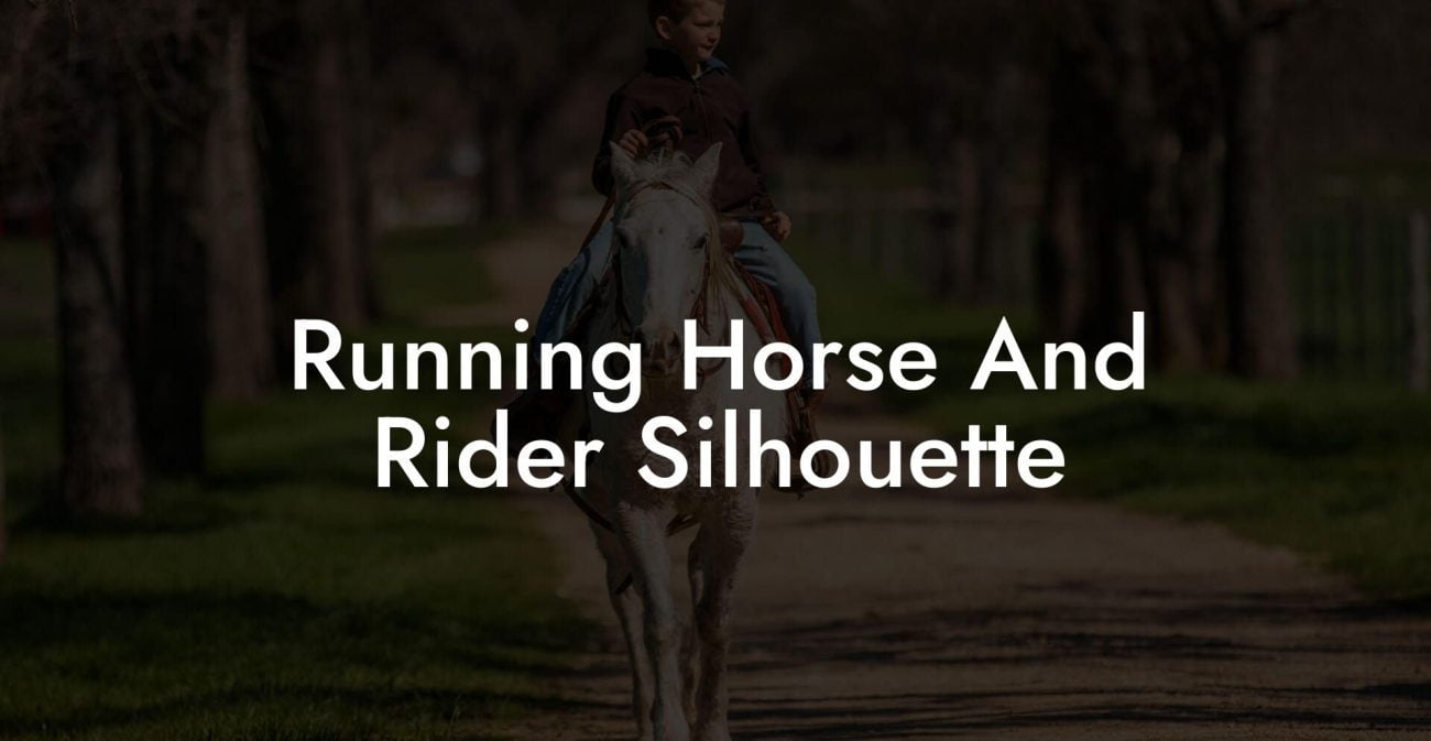 Running Horse And Rider Silhouette