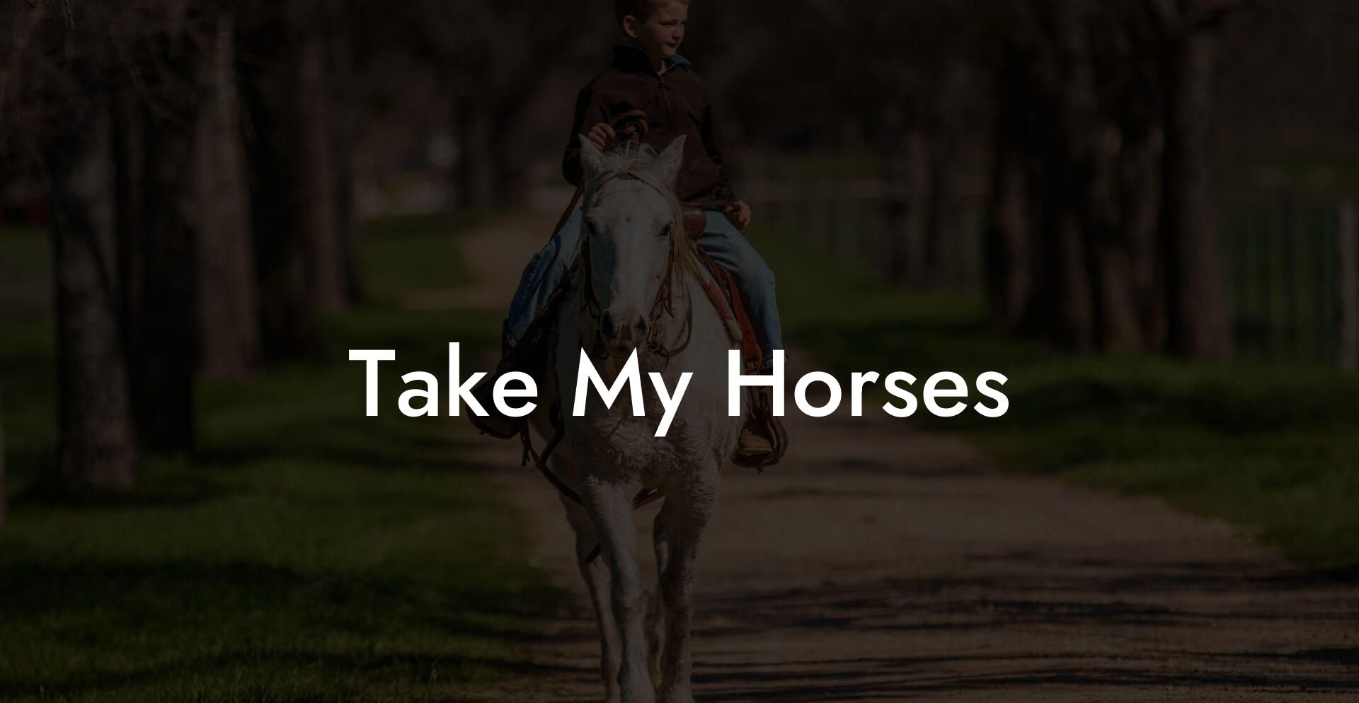 Take My Horses