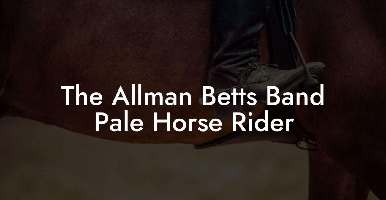 The Allman Betts Band Pale Horse Rider