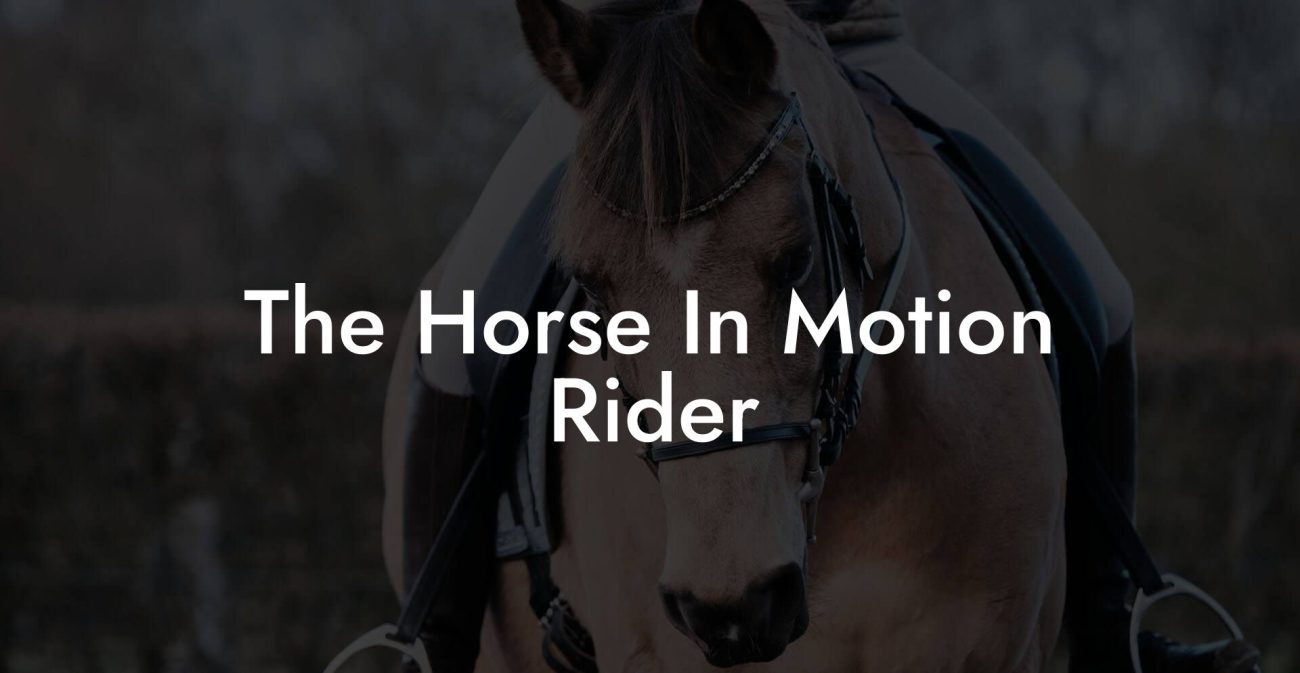 The Horse In Motion Rider