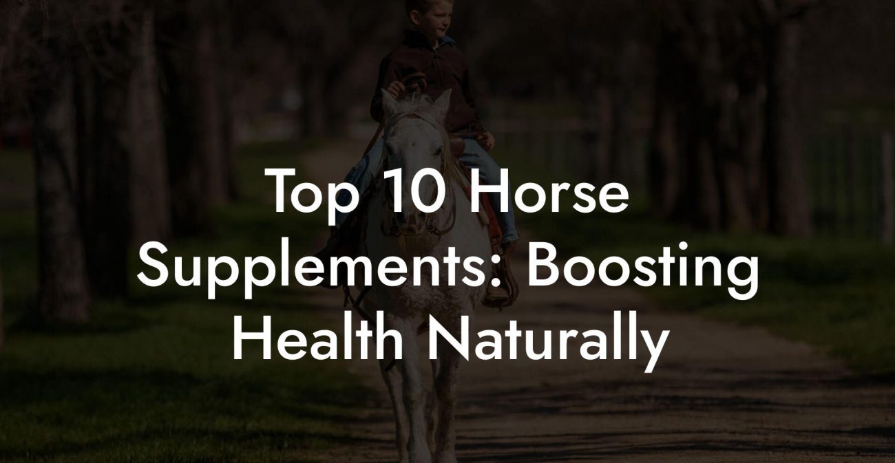 Top 10 Horse Supplements: Boosting Health Naturally