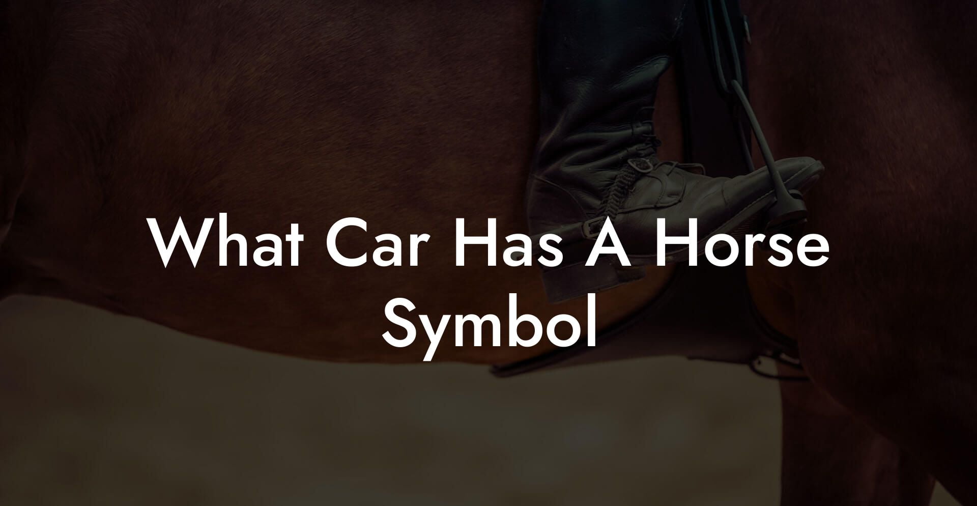 What Car Has A Horse Symbol