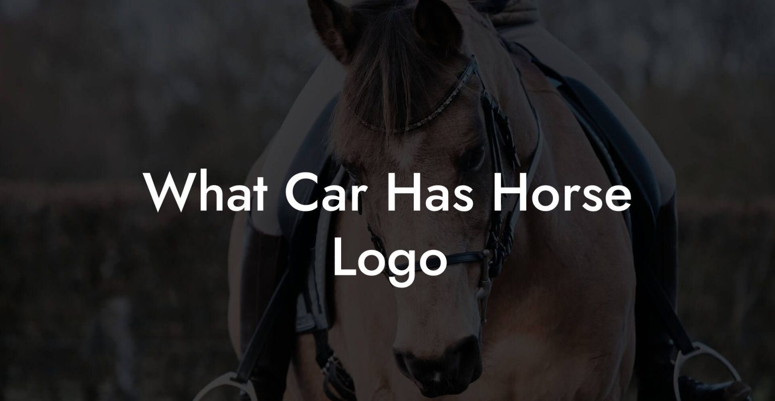 a car with horse logo