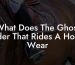 What Does The Ghost Rider That Rides A Horse Wear