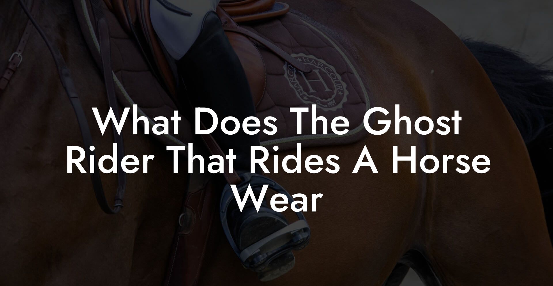 What Does The Ghost Rider That Rides A Horse Wear