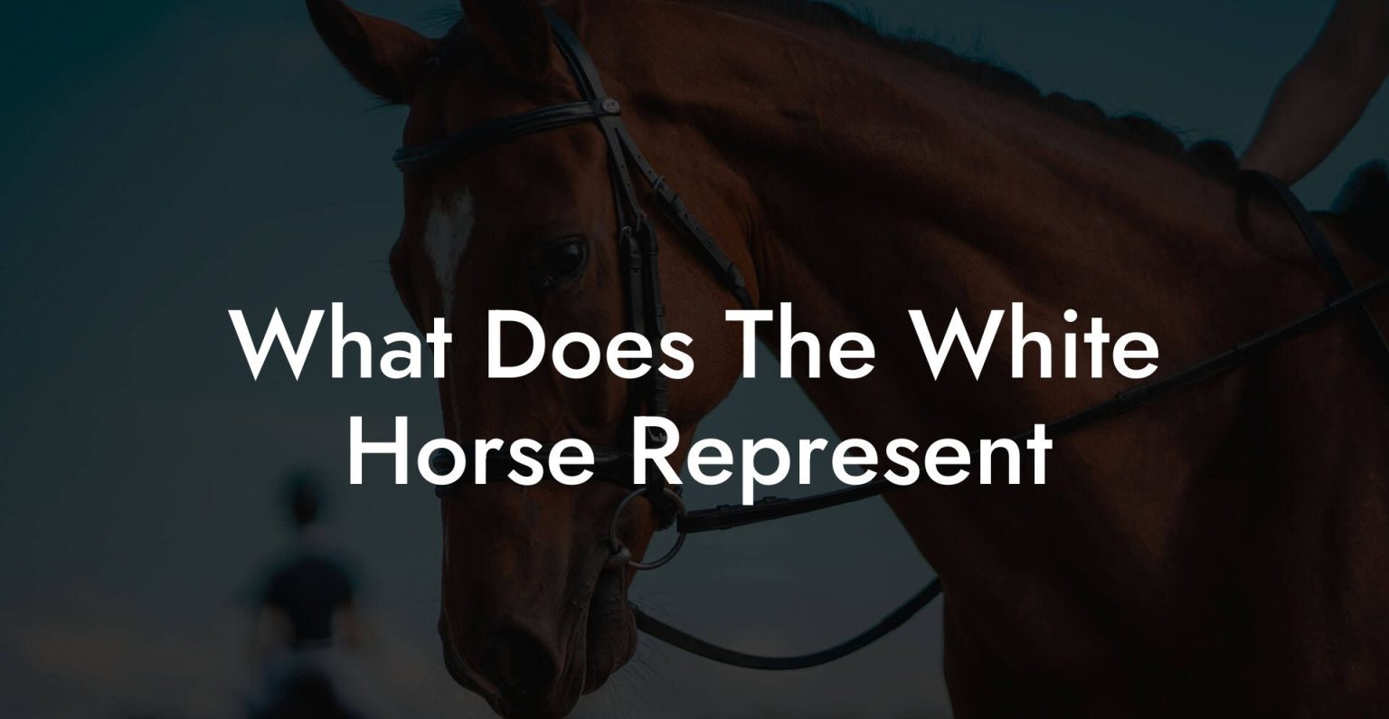 What Does The White Horse Represent How To Own a Horse