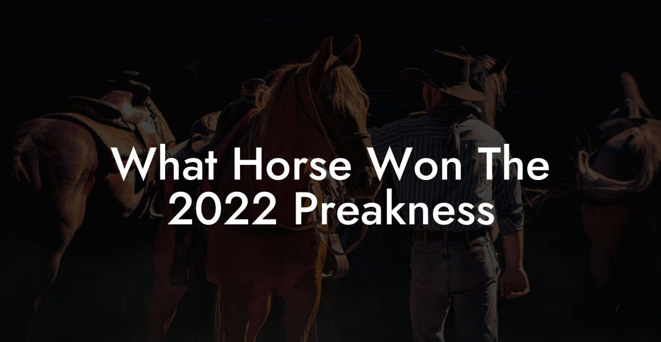 What Horse Won The 2022 Preakness