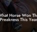 What Horse Won The Preakness This Year