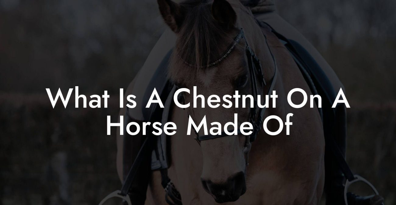 What Is A Chestnut On A Horse Made Of