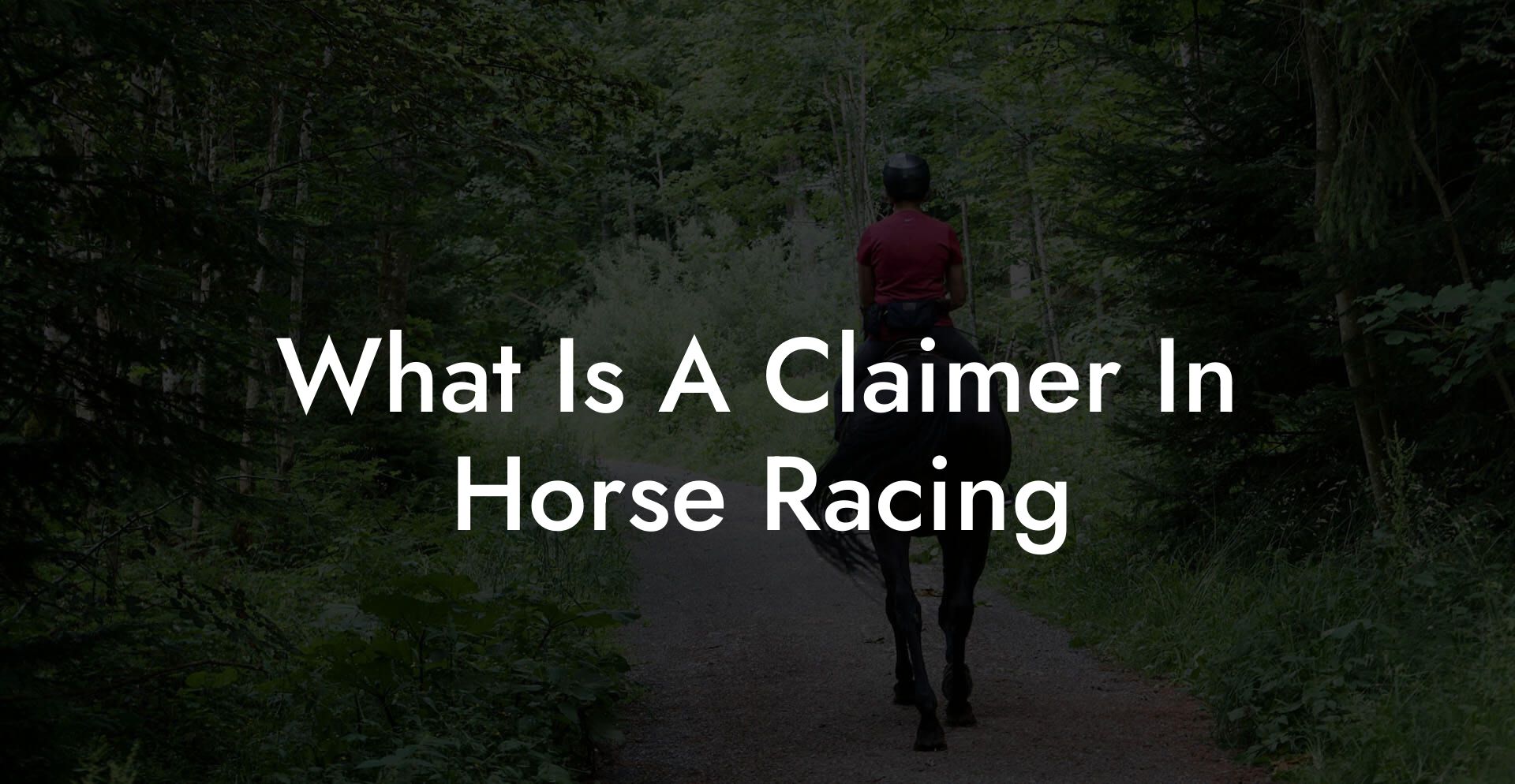 What Is A Claimer In Horse Racing