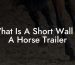 What Is A Short Wall In A Horse Trailer