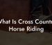 What Is Cross Country Horse Riding
