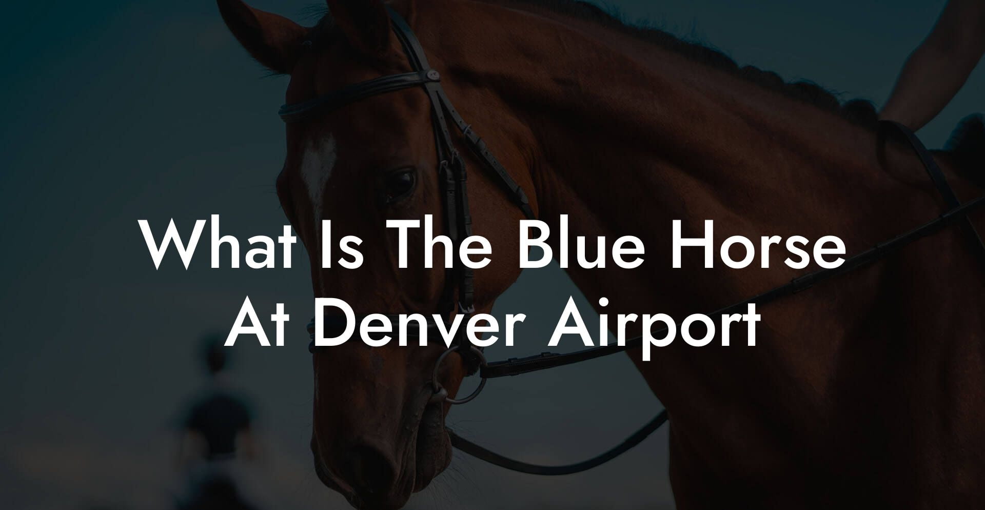 What Is The Blue Horse At Denver Airport