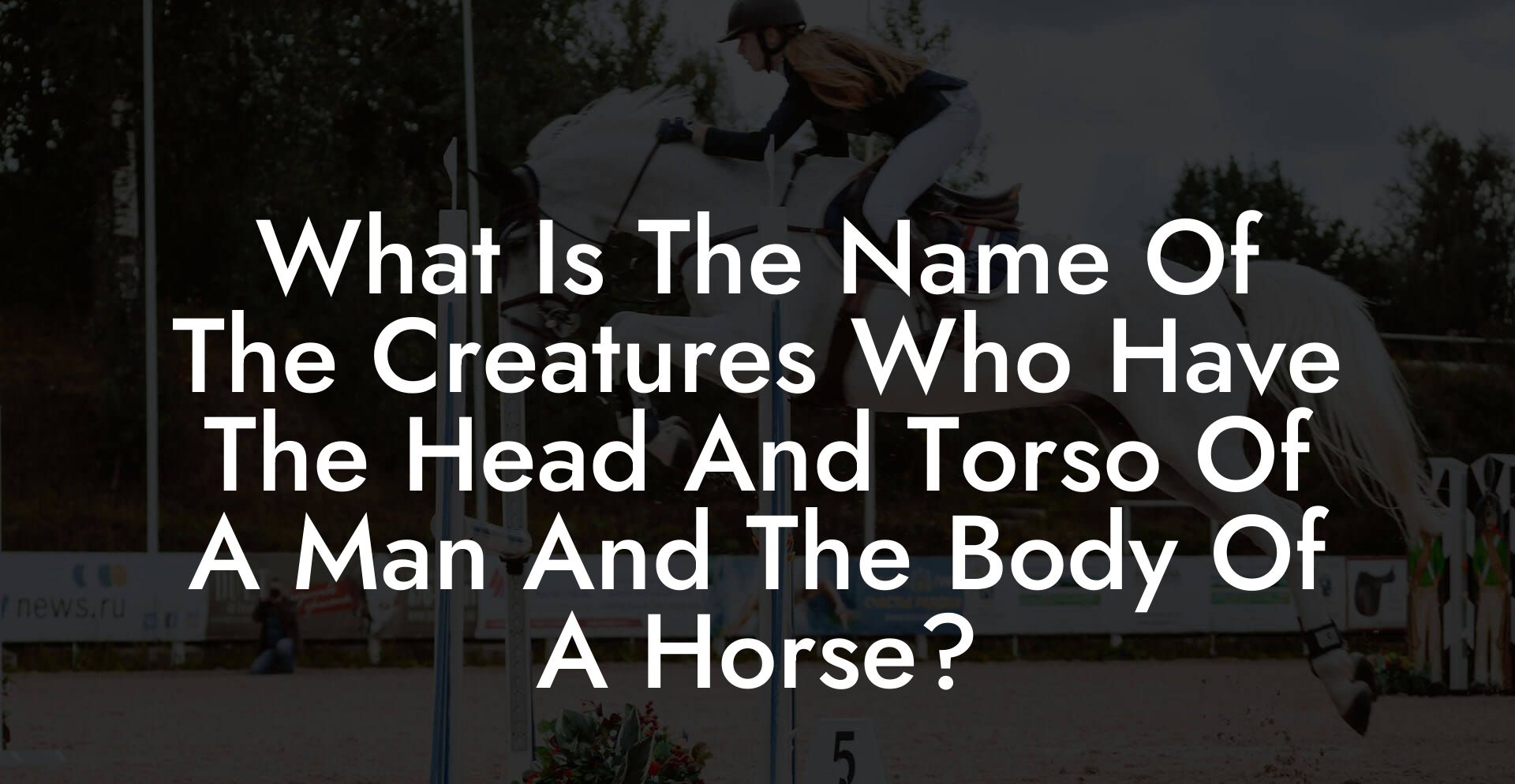 What Is The Name Of The Creatures Who Have The Head And Torso Of A Man And The Body Of A Horse?