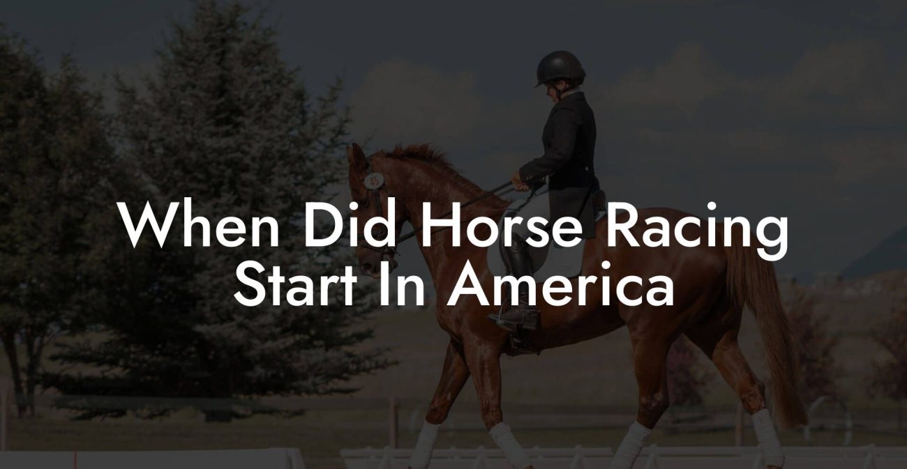 When Did Horse Racing Start In America