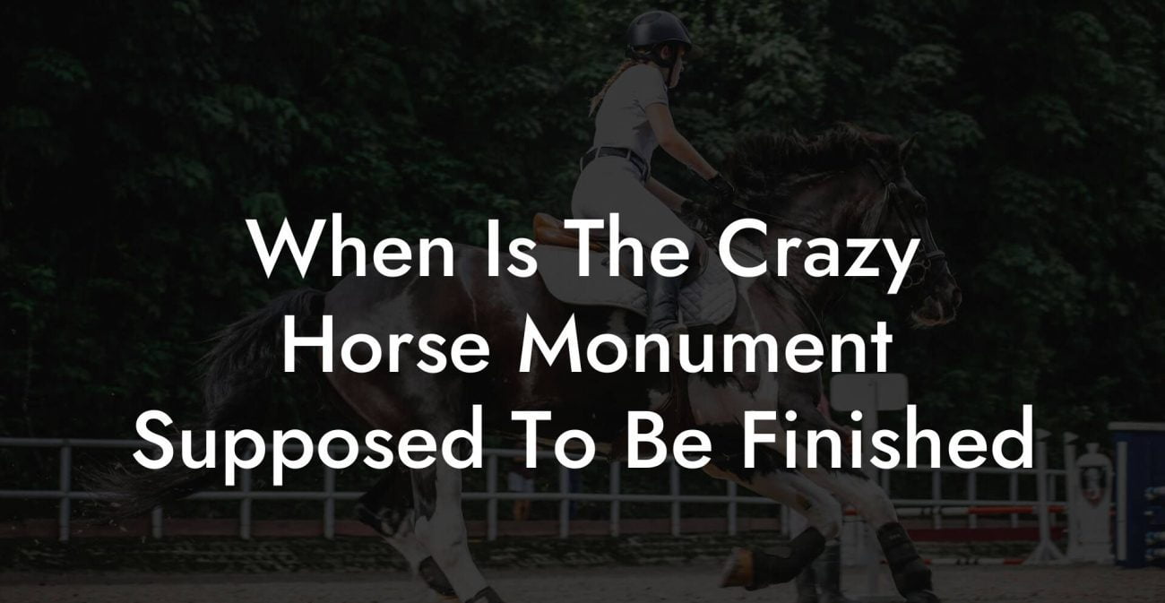 When Is The Crazy Horse Monument Supposed To Be Finished