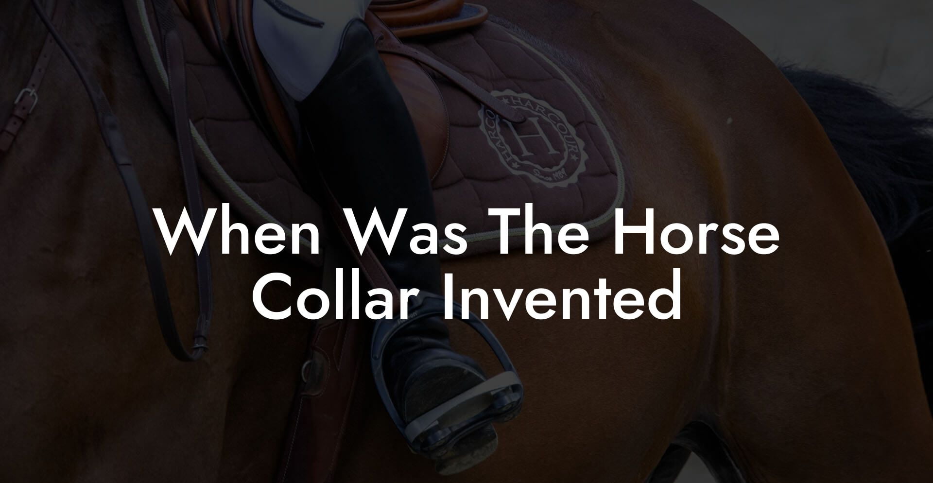 When Was The Horse Collar Invented