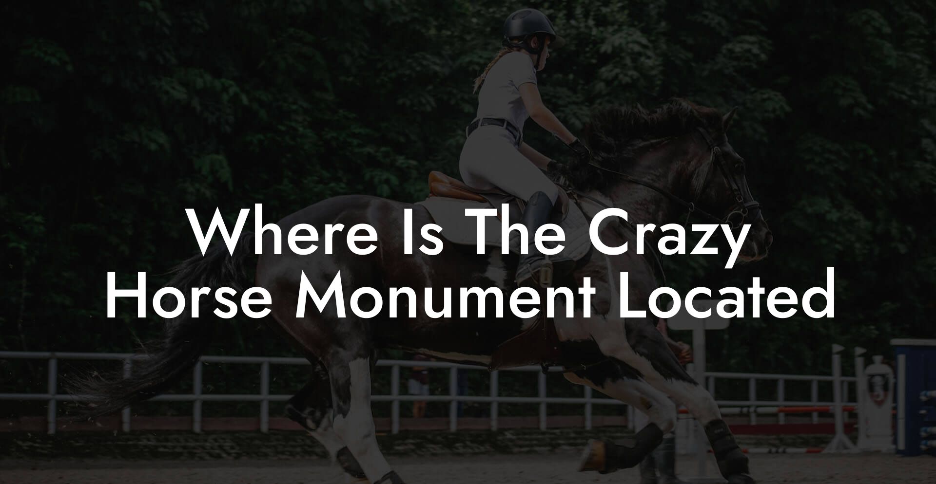 Where Is The Crazy Horse Monument Located
