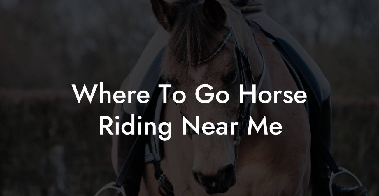 Where To Go Horse Riding Near Me