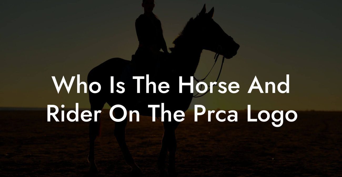 Who Is The Horse And Rider On The Prca Logo