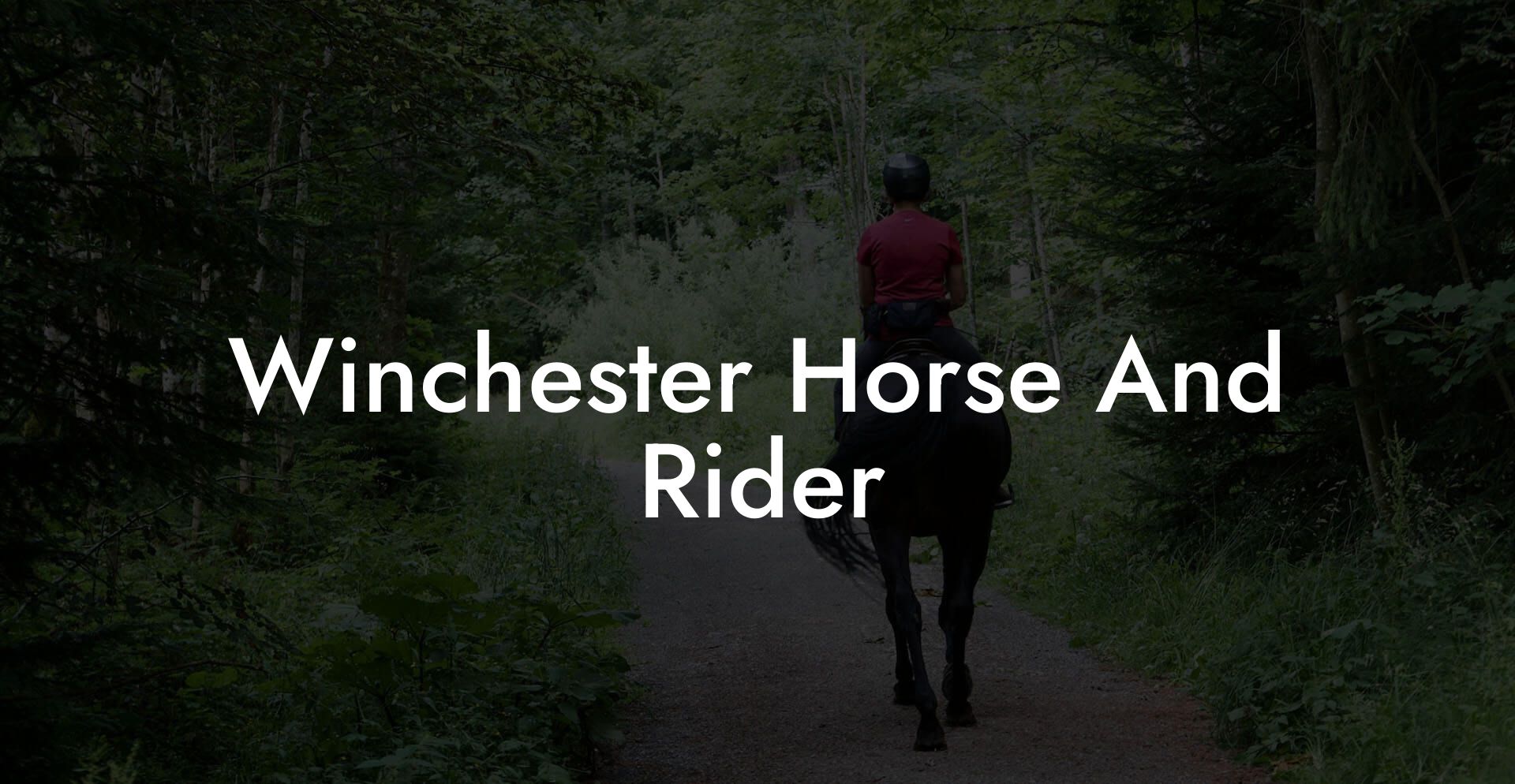Winchester Horse And Rider